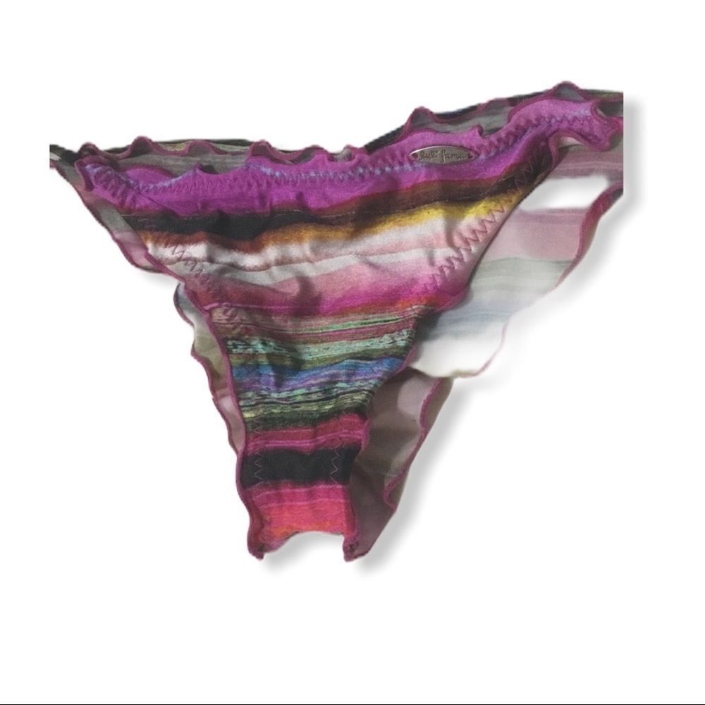 Luli Fama Ruched Ruffle Bikini Bottoms